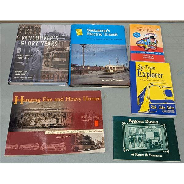 Transit History Book Lot - Vancouver's Glory Years, Saskatoon's Electric Transit & More