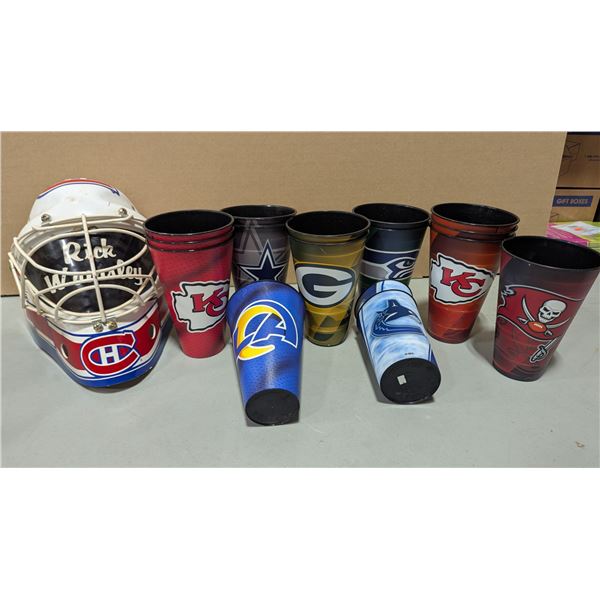 Rick Wamsley Canadiens Goalie Mask, NFL/NHL Tumblers & More