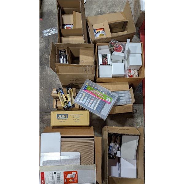 Variety Lot w/ Packing Boxes, Gel Markers, Watercolour Sets & More