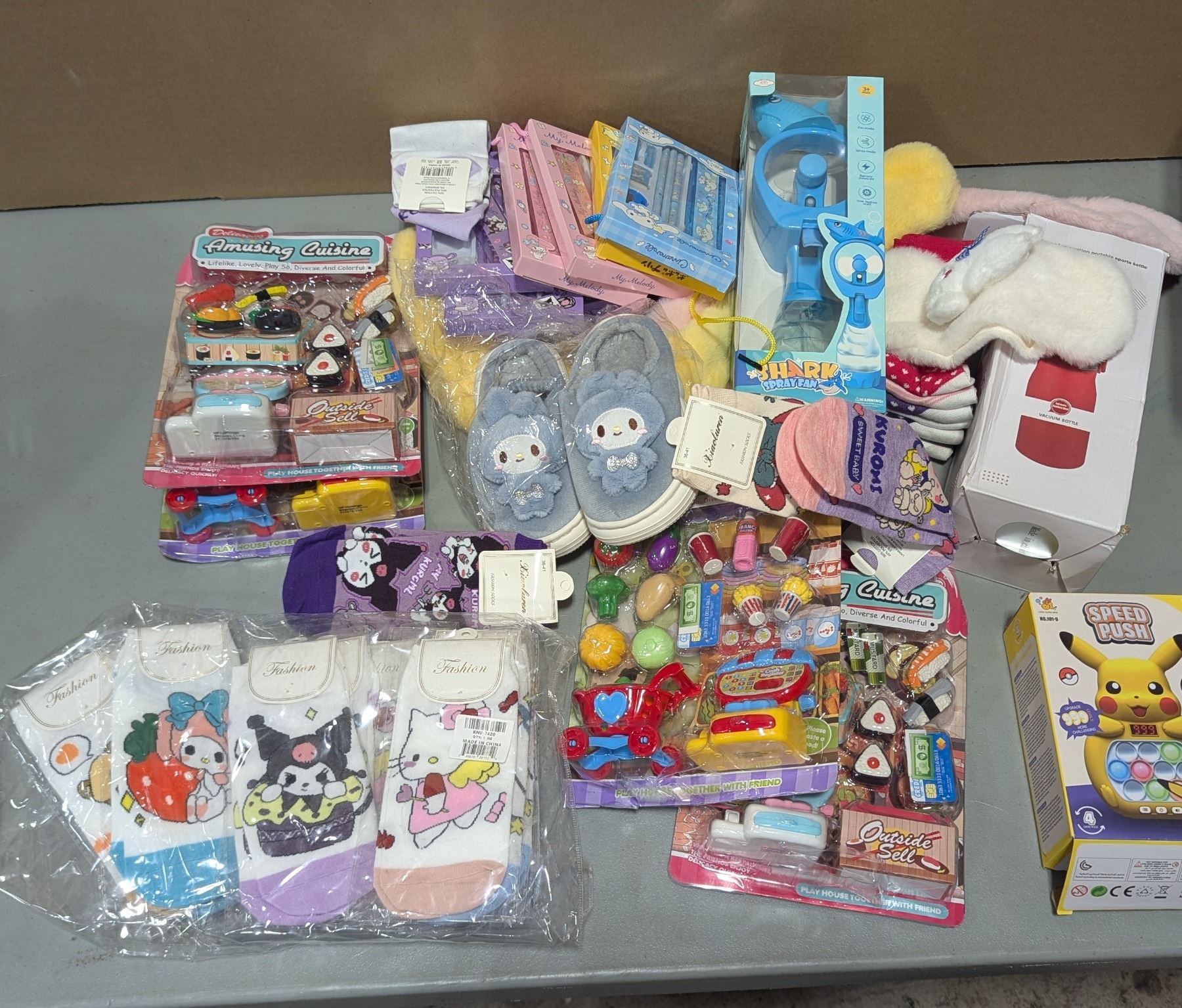 Variety Lot w/ Hello Kitty Socks, Childrens Cuisine & Grocery Toys ...