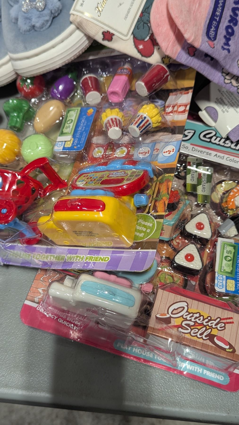 Variety Lot w/ Hello Kitty Socks, Childrens Cuisine & Grocery Toys ...
