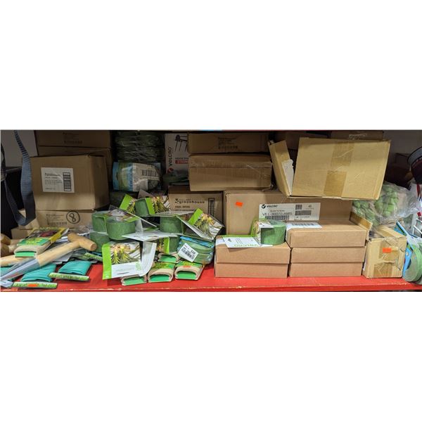 Bulk Gardening Lot w/ Velcro Tree Wrap, Garden Ties, Gardening Gloves & More