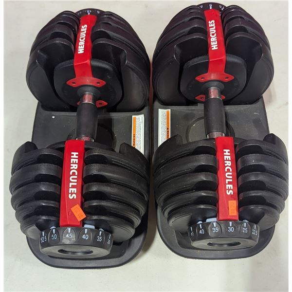 Hercules Adjustable Dumbbells / 5lb - 52.5lb
