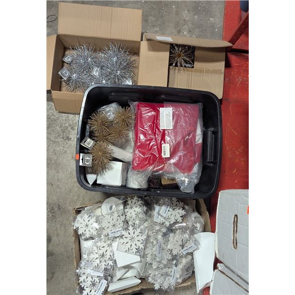 Christmas Decor Lot - Snowflake Ornaments, CF Ornaments & More