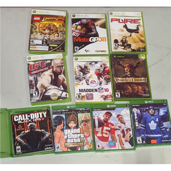 XBOX & XBOX 360 Games - LEGO Indiana Jones, Grand Theft Auto Trilogy, Black OPS III & More