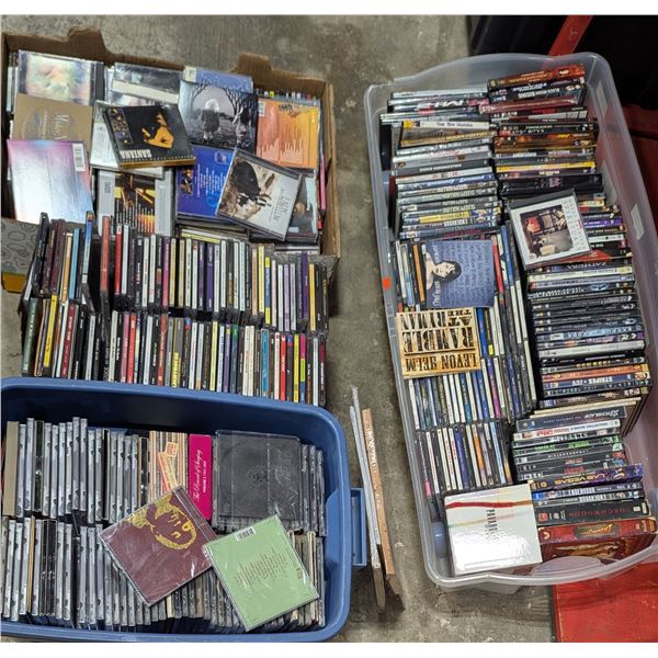 Bulk CD & DVD Lot w/ Santana, The Beatles, Sleepy Hollow, Harry Potter, Transformers & More