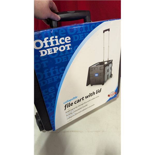 Office Depot File Cart w/ Lid