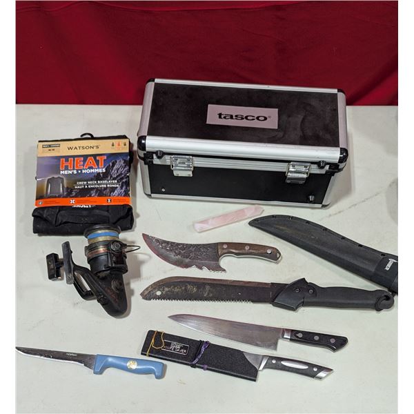 Tasco Hard Case, Hunting Knives, Hand Saws & More