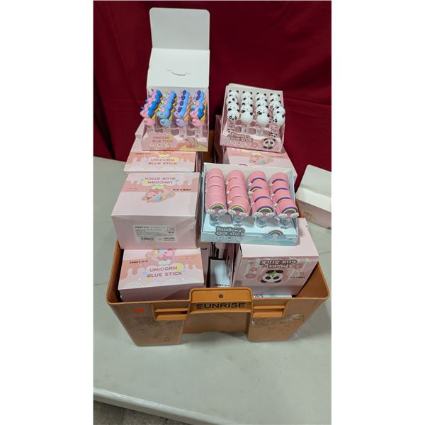 Bulk Lot of Glue Sticks - Rainbow, Panda, Unicorn