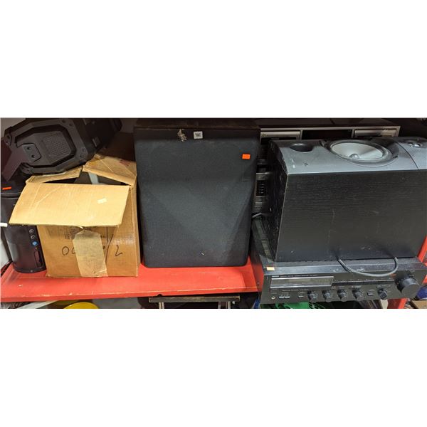 Electronics Lot - JVC Cassette Deck & System Reciever, Yamaha Receiver, & More