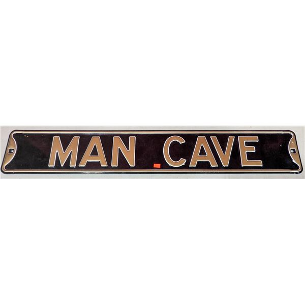 Man Cave' Embossed Metal Garage Decor Sign