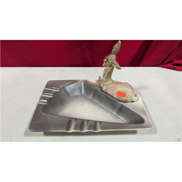 VTG Rare 1958 Lane & Co. Van Nuys Calif Ceramic Deer Figural Catchall Tray