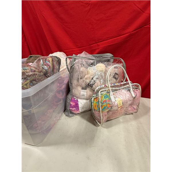 Bulk Lot of Assorted Yarn & Chunky Tinsel
