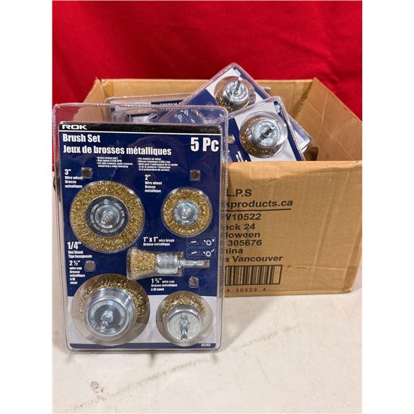Bulk Lot of ROK 5-Pc Wire Brush Sets
