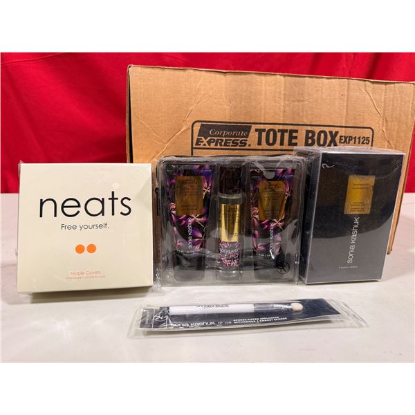 Variety Beauty Lot - Nipple Covers & Sonia Kashuk Travel Kits, Applicators, & Shower Caps
