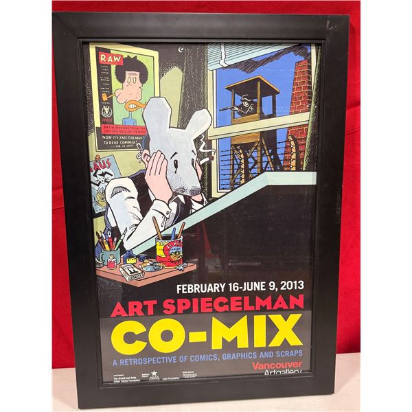Framed 2013 Art Spiegelman CO-MIX Vancouver Art Gallery Exhibition Poster
