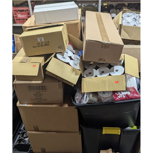 Large Pallet Lot of Christmas Decor - Ribbon, Mistletoe, Ornaments & More