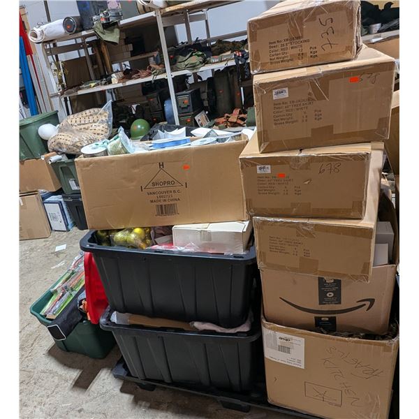 Large Variety Pallet Lot - Assorted Christmas Decor, Folding Camping Chair, Halloween Decor & More