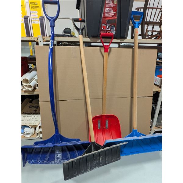 Lot of Four Large Shovels