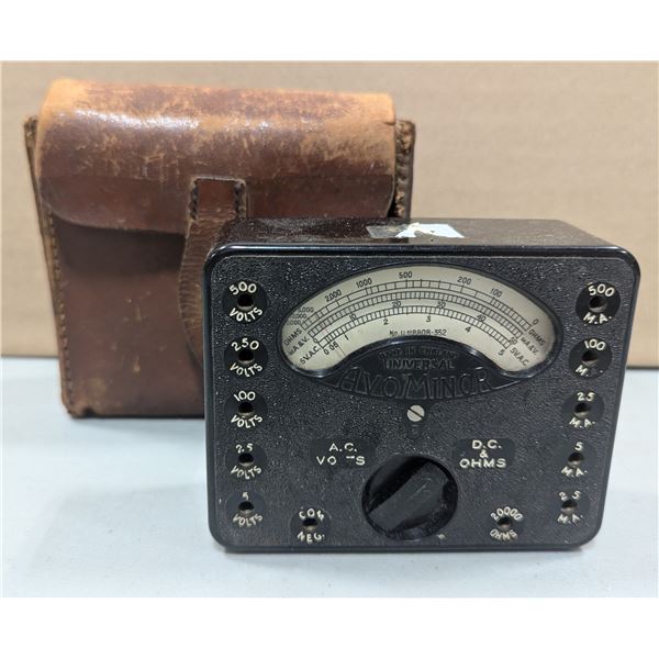 VTG 1952 AVO Universal Avominor Model 1 Analog Multimeter w/ Case