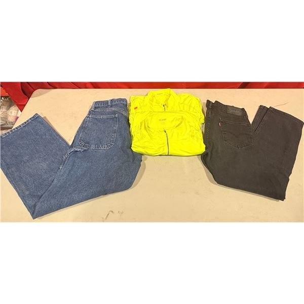 Levi’s Jeans, 2 OGIO Hi-Vis Jackets & Unmarked Jeans