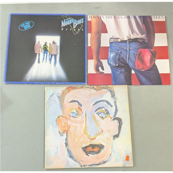 VTG Moody Blues & Bruce Springsteen & Bob Dylan Vinyl Records
