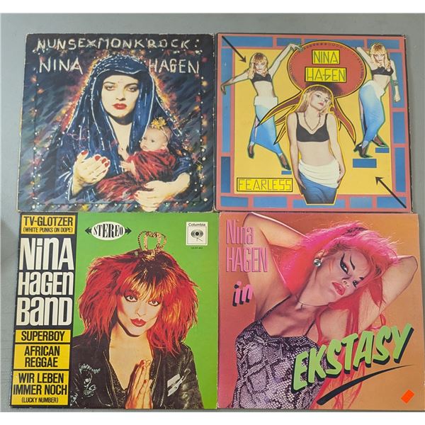 VTG Nina Hagen LPs - NunSexMonkRock, Fearless, Nina Hagen Band & In Ekstasy