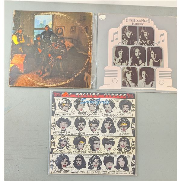 VTG Rolling Stones Some Girls, Hooker ’N Heat & Three Dog Night Harmony LPs