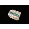 Image 4 : Large Art Deco Diamond & Emerald Pendant