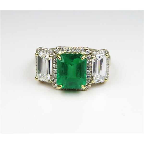 Show Stopping Emerald and Diamond Ring