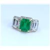 Image 3 : Show Stopping Emerald and Diamond Ring