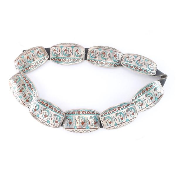 Zuni Inlaid Concho Belt