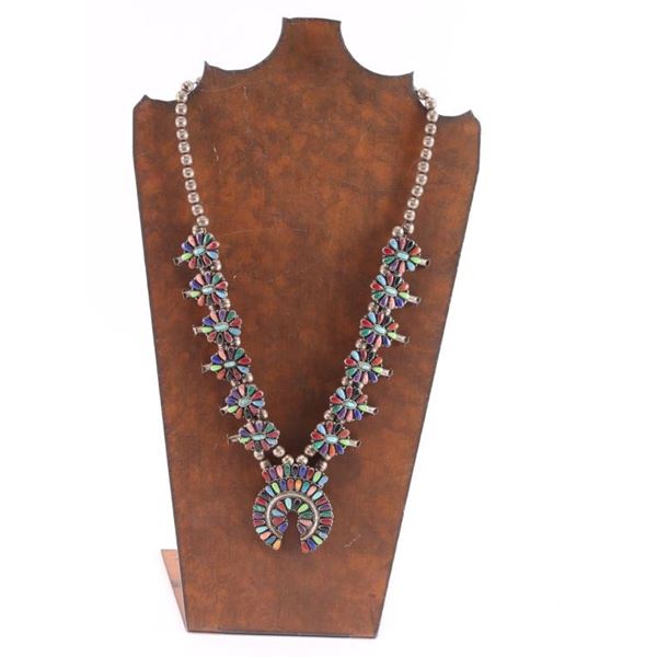 Navajo Multi Stone Squash Blossom