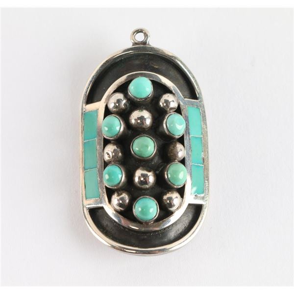 Zuni Turquoise & Sterling Pendant