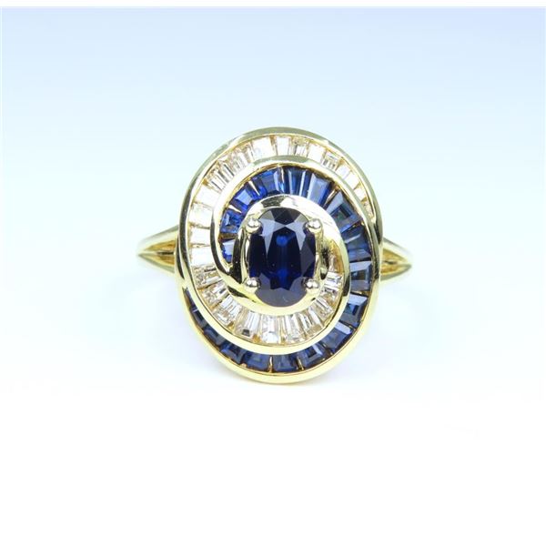 Stunning Ballerina Style Blue Sapphire
