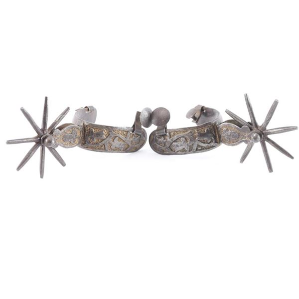 Pair of Mexican Large Rowel Spurs