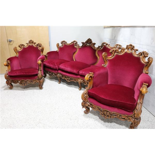 Victorian Sofa & 2 Chairs