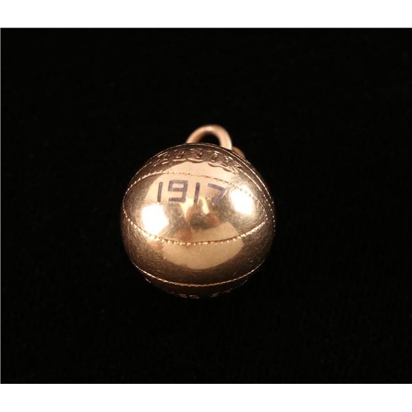 Gold 3D Volleyball Pendant