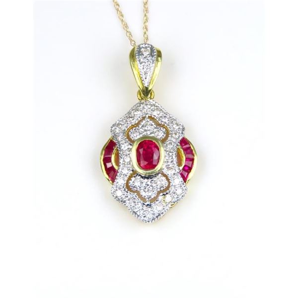 Beautiful Vintage Style Ruby and Diamond