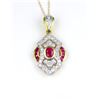 Image 1 : Beautiful Vintage Style Ruby and Diamond