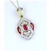Image 2 : Beautiful Vintage Style Ruby and Diamond