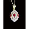 Image 3 : Beautiful Vintage Style Ruby and Diamond
