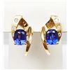 Image 1 : Striking Fine Tanzanite and Diamond Earrings