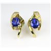 Image 4 : Striking Fine Tanzanite and Diamond Earrings