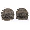 Image 3 : Two Pairs Of Cast Iron Constructions Bookends