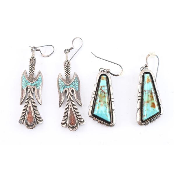 2 Pairs Of Navajo Earrings