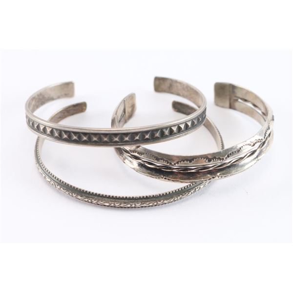 Lot of (3) Navajo Cuffs