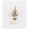 Image 5 : Antique Sapphire and Pearl Pendant