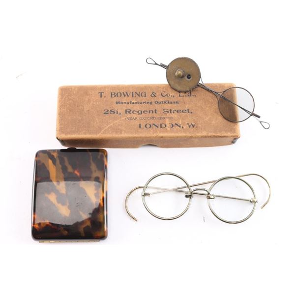 Shooting Glasses & Cigarette Case