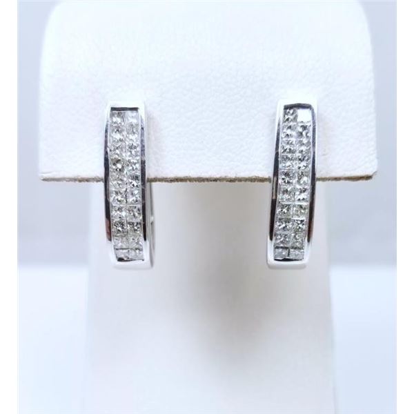 Dazzling Hoop Style Diamond Earrings